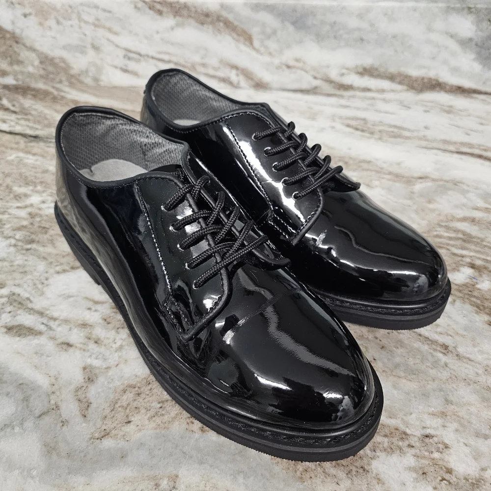 ROTHCO UNIFORM OXFORD HIGH GLOSS WORK SHOE Men's Size 8W